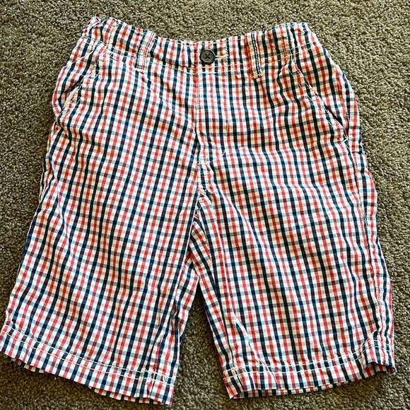 🇺🇸🎇Carter’s size 6 gingham shorts red white and blue with adjustable waist - Picture 1 of 6